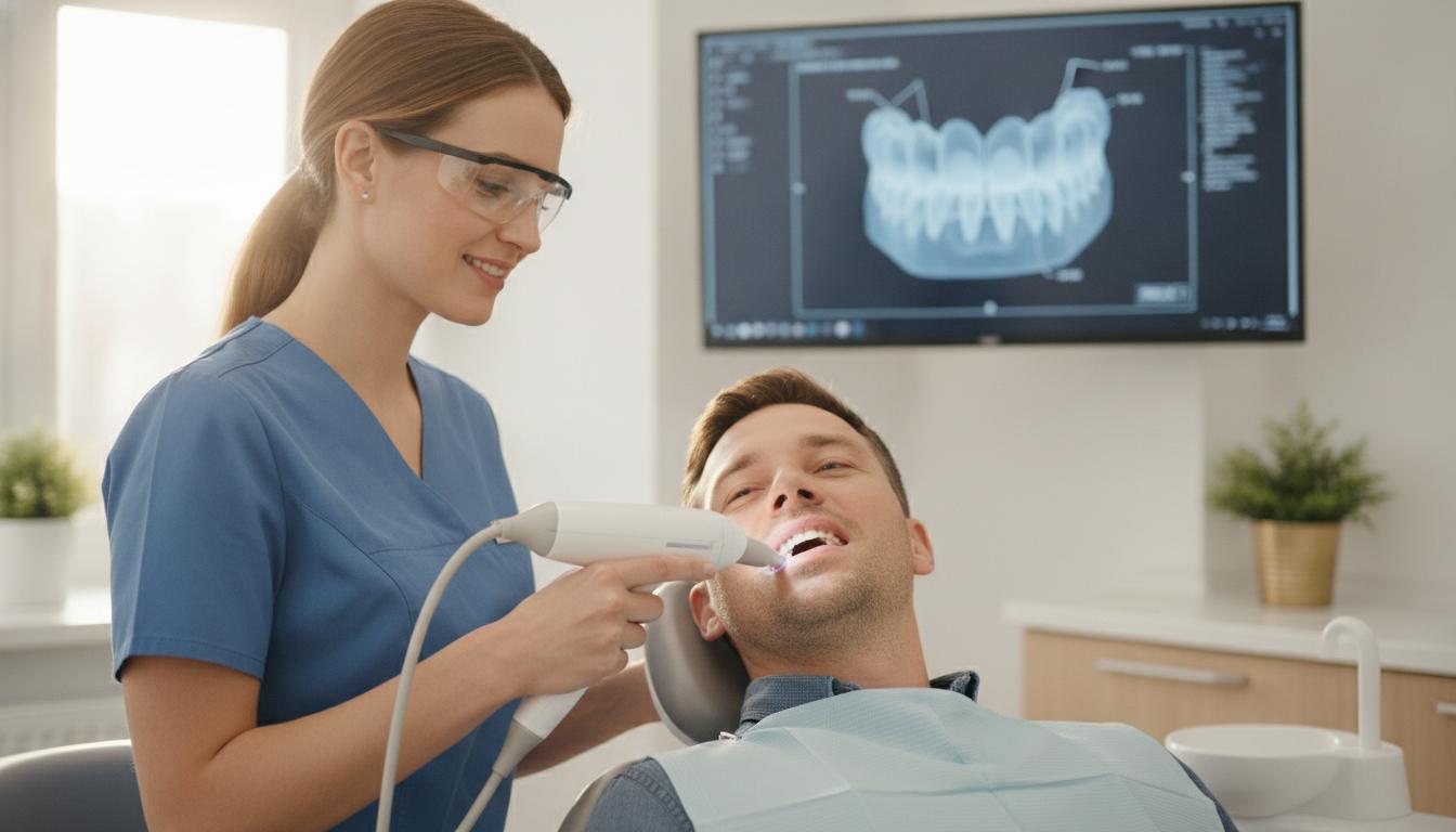 Escáner intraoral en una consulta de odontología digital